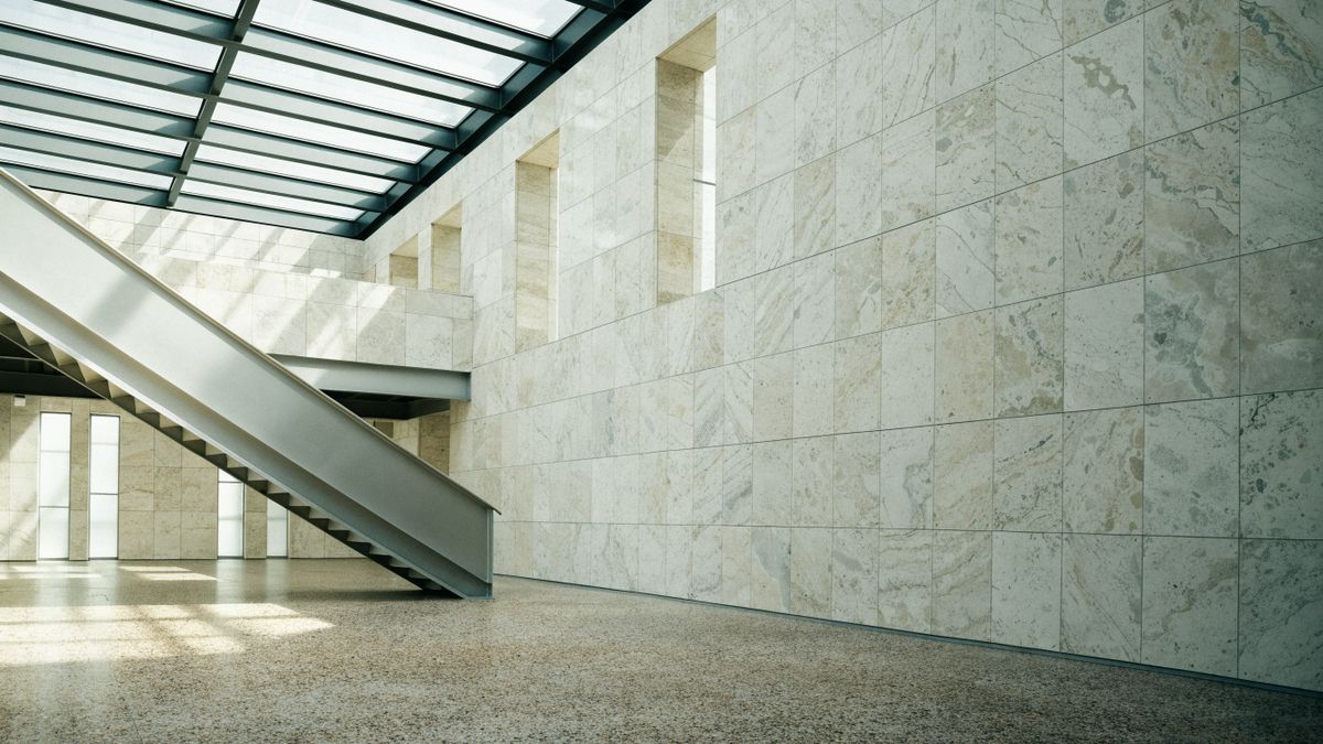The completed daylit atrium